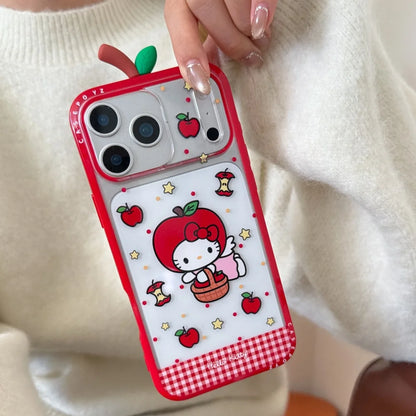 Cute IMD Red Apple 3D Kitty Phone Case For iPhone