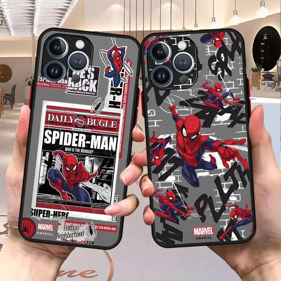 Hot Marvel Spider Man Cartoon Phone Case For iPhone