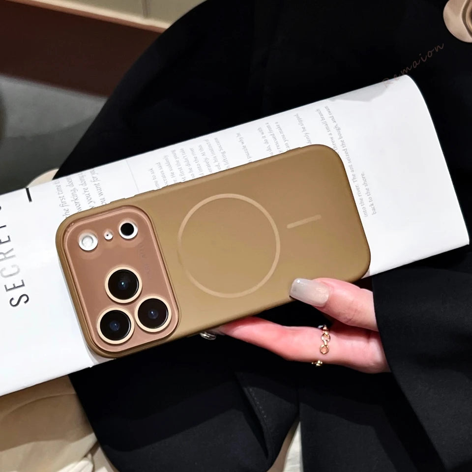 Big Window Liquid Silicone Phone Case For iPhone