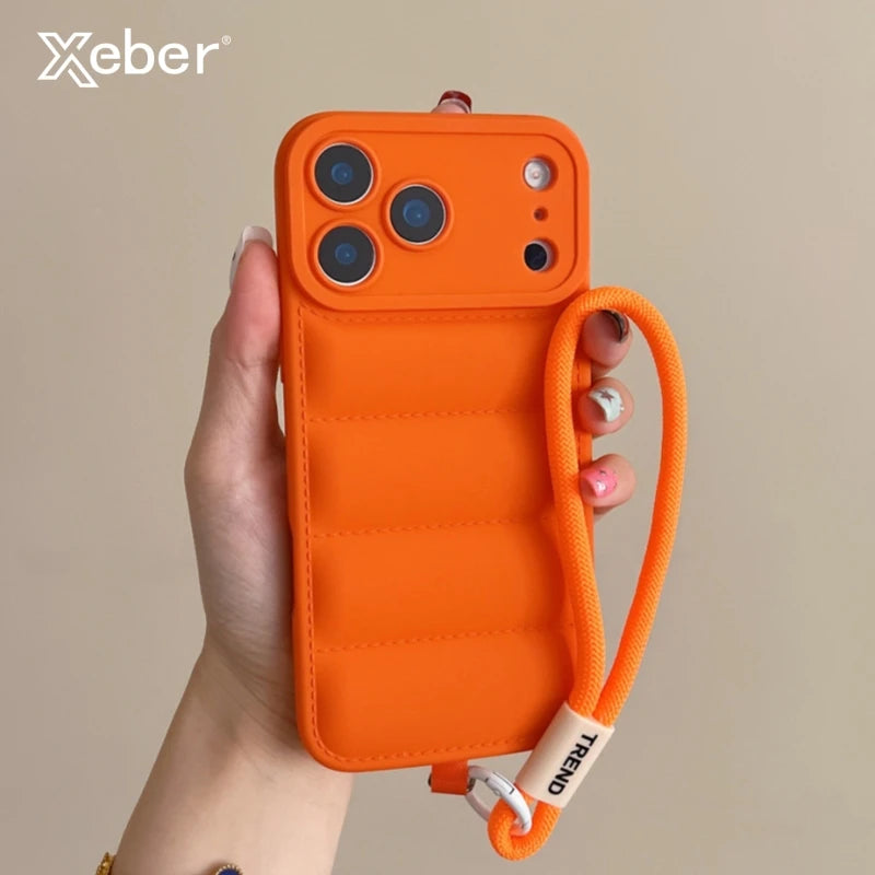 Soft Down Jacket Silicone Case For iPhone