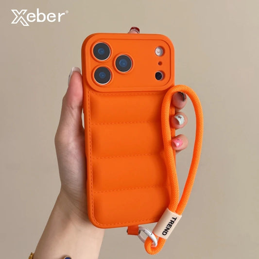 Soft Down Jacket Silicone Case For iPhone