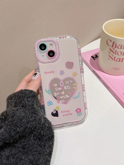 Sweet Heart Good Luck Bow Mirror Hard Phone Case