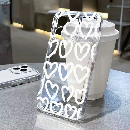 Cute Cartoon Love Heart Phone Case For iPhone