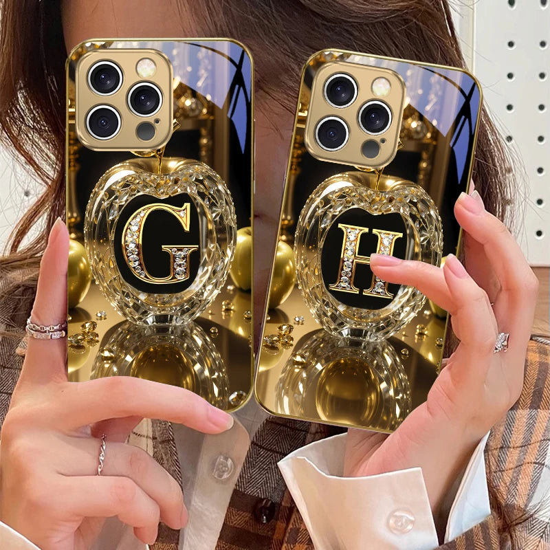 High End Golden Letter 'F'  For iPhone