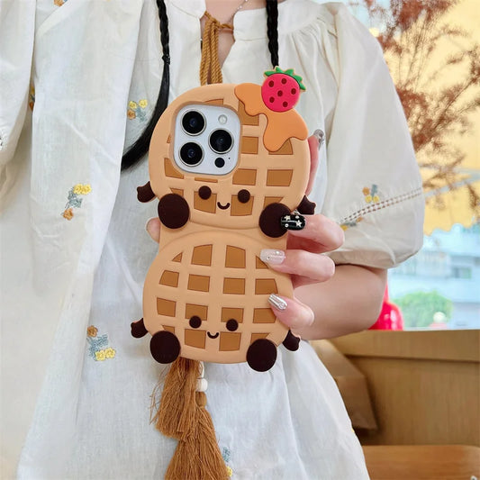 Cute Strawberry Waffles Phone Case