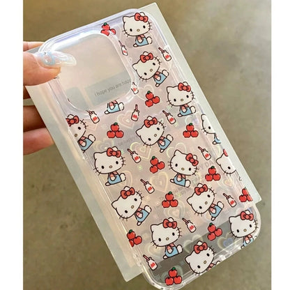 Hello Kitty Full Screen Red Phone Case For iPhone