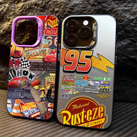 Lightning McQueen 95 Cars Plating Phone Case  For iPhone