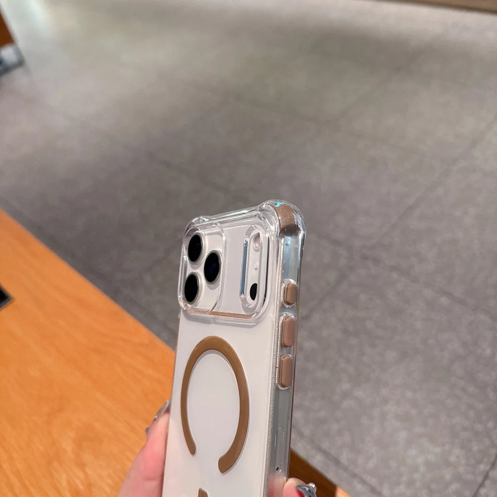 Frame Bumper Transparent For MagSafe Case For iPhone