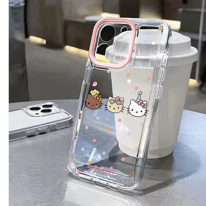 Hello Kitty Wave Point Kawaii Phone Case For iPhone