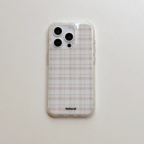 Brown Checkers Vintage Minimalist Chic Protective Phone Case