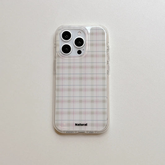 Brown Checkers Vintage Minimalist Chic Protective Phone Case