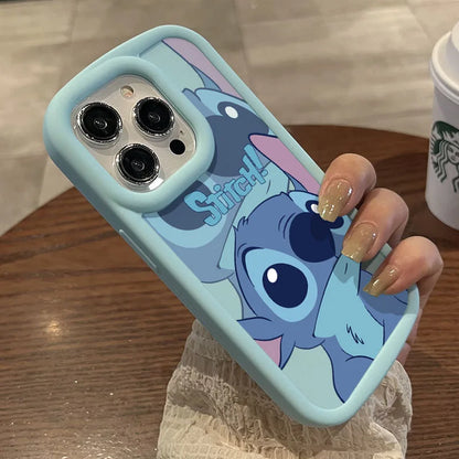 Stitch Love Big Eye Cute Phone Case For iPhone