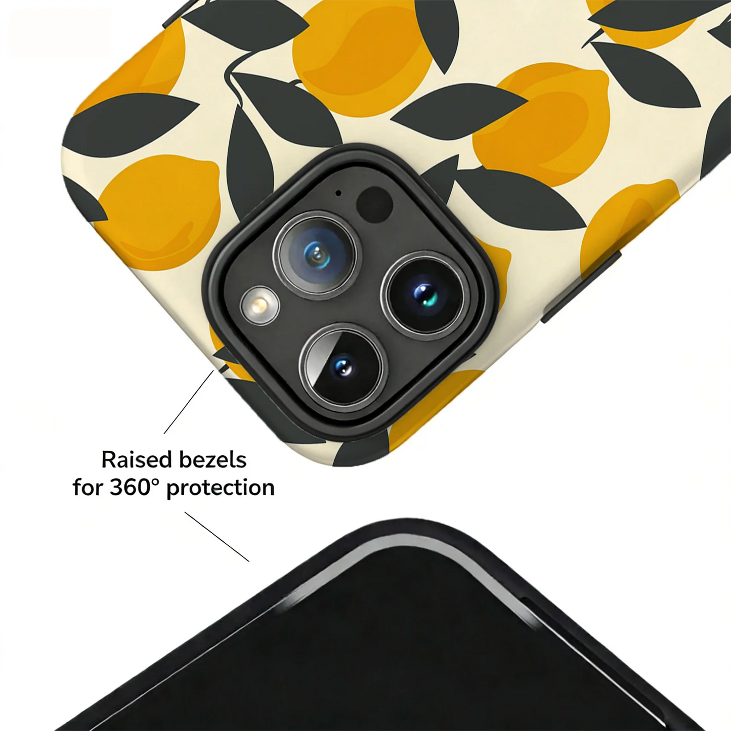 Lemon Branch Print Phone Case For iPhone