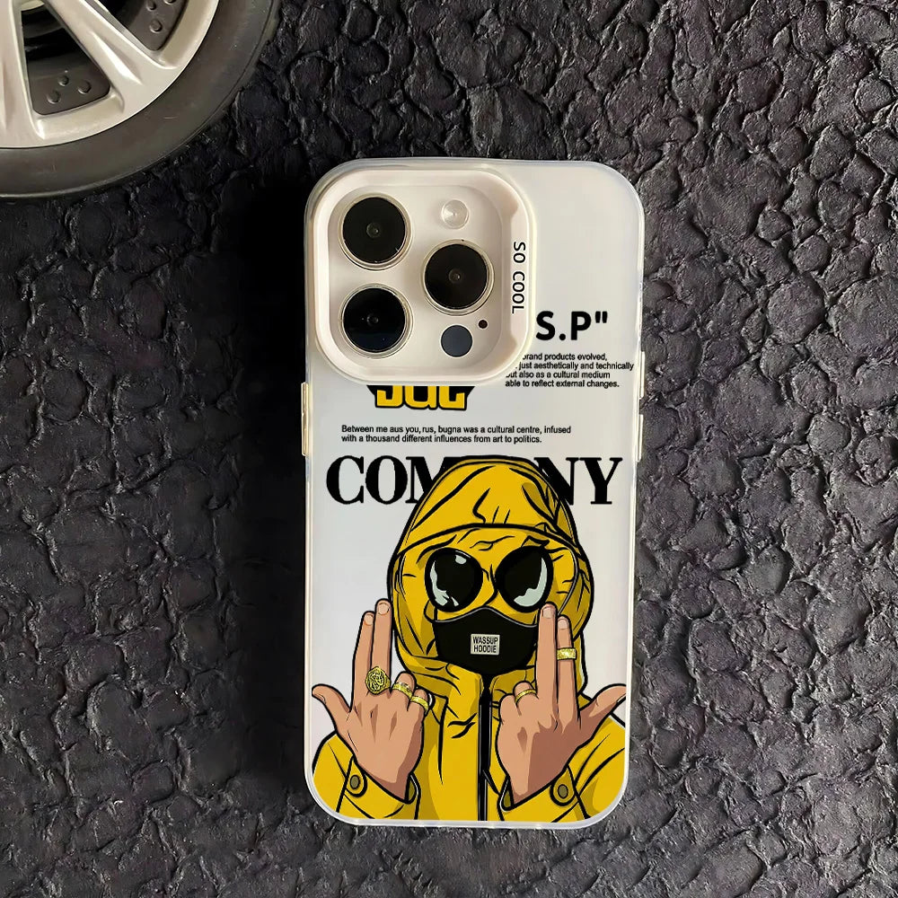 Washable Shockproof CP Puals Frosted Case For iPhone