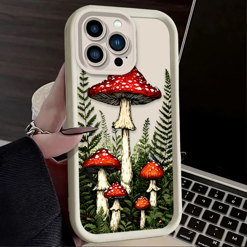 Mushroom Aesthetic Printing Phone Case For iPhone