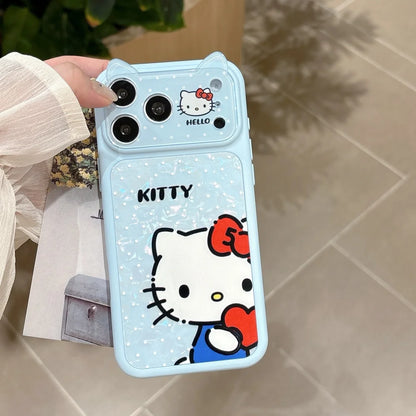 Korea INS Polka Dot Hello Kitty Shockproof Phone Case For iPhone
