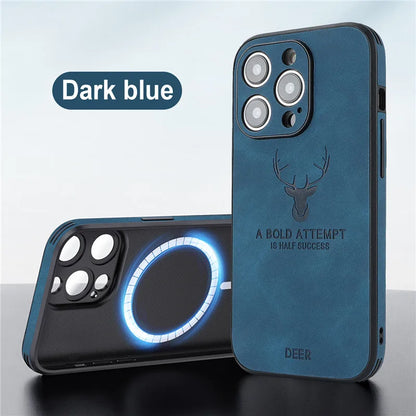 Deer A Bold Attempt is Half Success Leather Case For iPhone