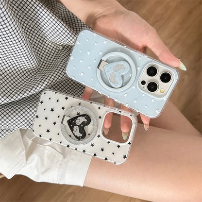 Cute Wing Heart Magnetic Phone Case