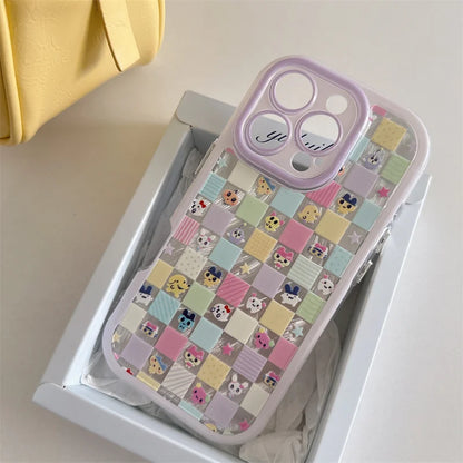 Color Grid Pattern Cute Phone Case