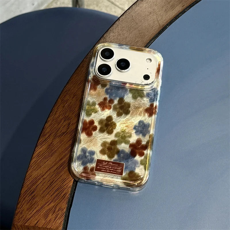 Fashion Oil Painting Flower Phone Case For iPhone