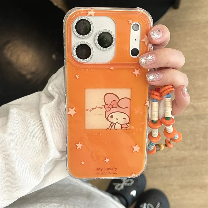 Fashion Orange Star Melody Phone Case For iPhone