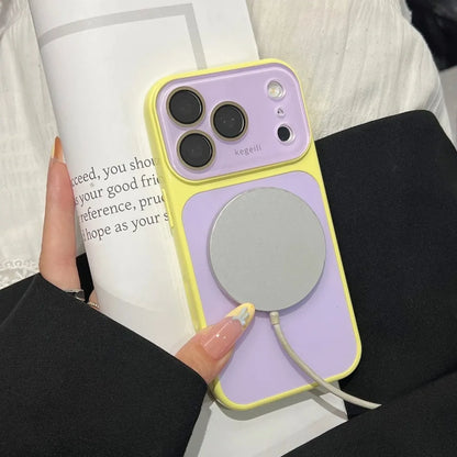 For Magsafe Candy Color Contrast AG Case  For iPhone