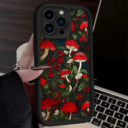 Mushroom Aesthetic Printing Phone Case For iPhone