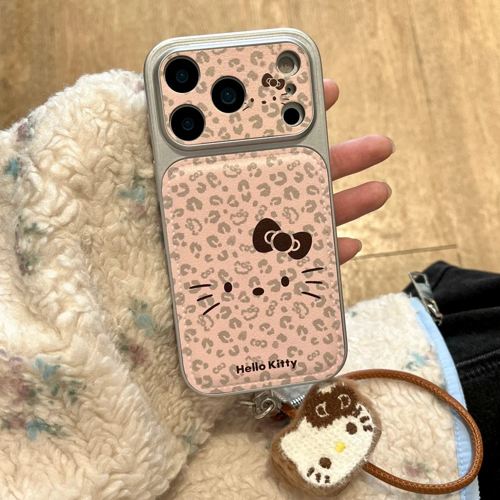Luxury Cute Pink Leopard Print Kitty Hot Sale Phone Case For iPhone