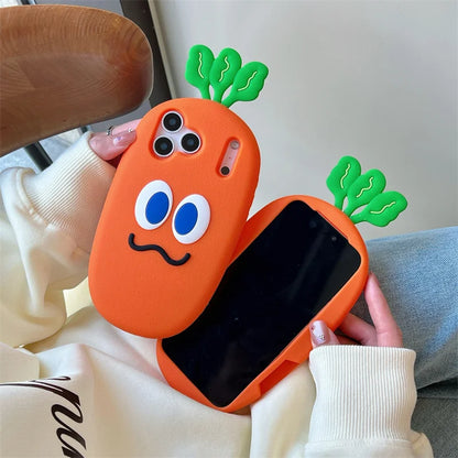 Fashion Cute 3D Carrot Phone Case For iPhone