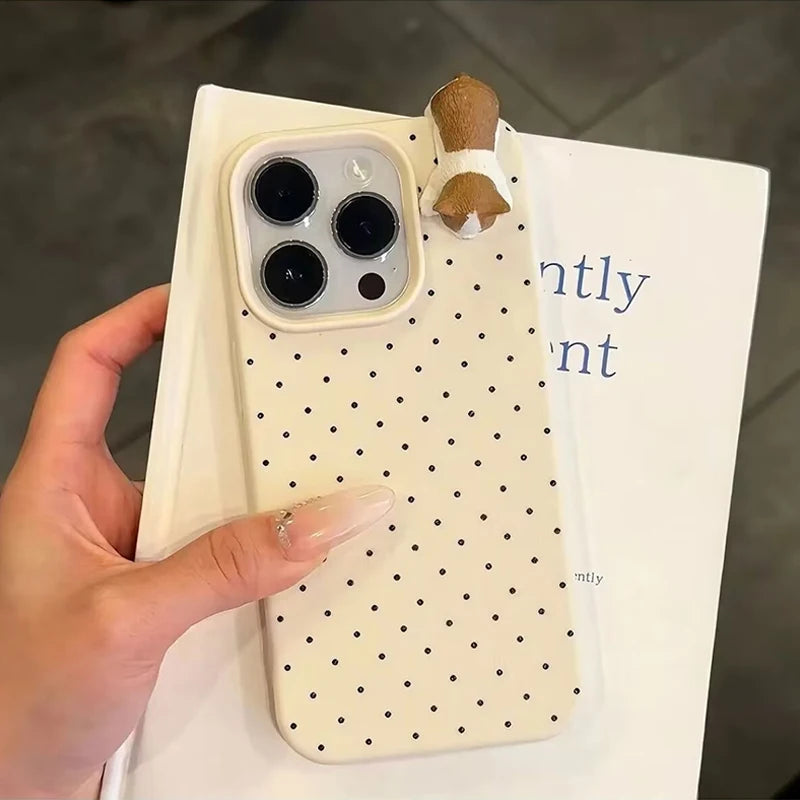 Lovely Polka Dot Pattern Soft Phone Case For iPhone
