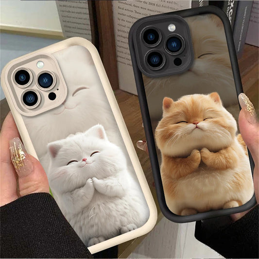 Cute Funny Fat Cat Phone Case For iPhone
