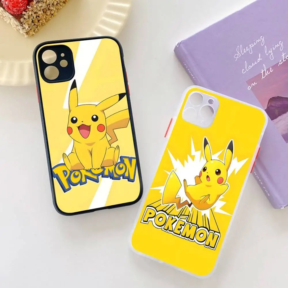 Pokemon Gengar Pikachu Painting Phone Case For iPhone