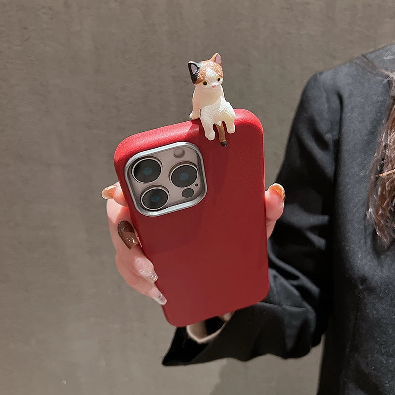 Cute 3D Cat Lichee Pattern Silicone Phone Case For iPhone