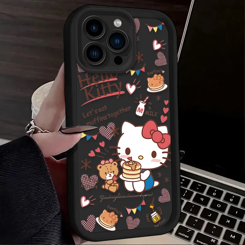 Hello Kitty Adorable Soft Phone Case For iPhone