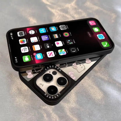 Creative, Simple and Cute Cartoon Cat Acrylic Phone Case with Anti Drop Back Cover Suitable For iPhone