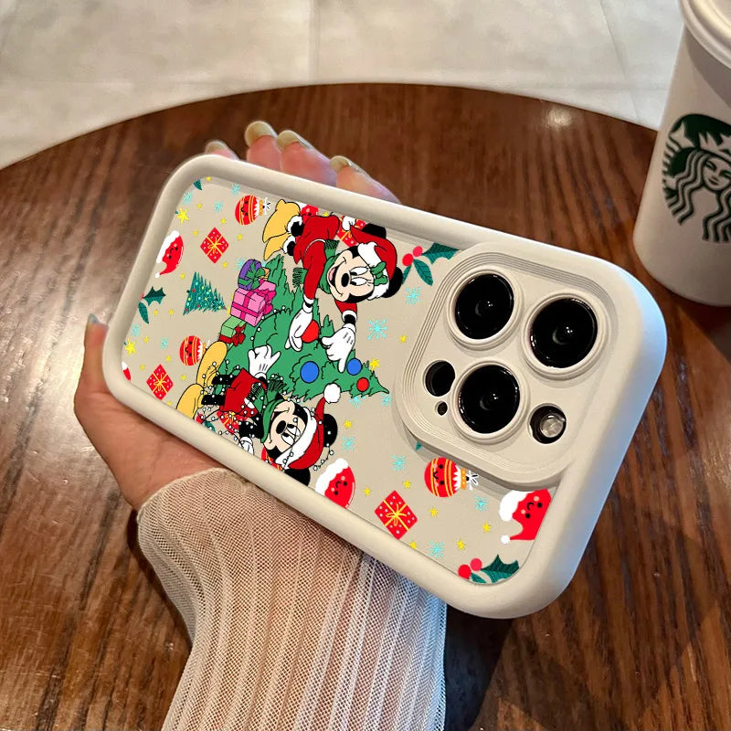 Mickey Minnie Christmas Soft Silicone Case For iPhone