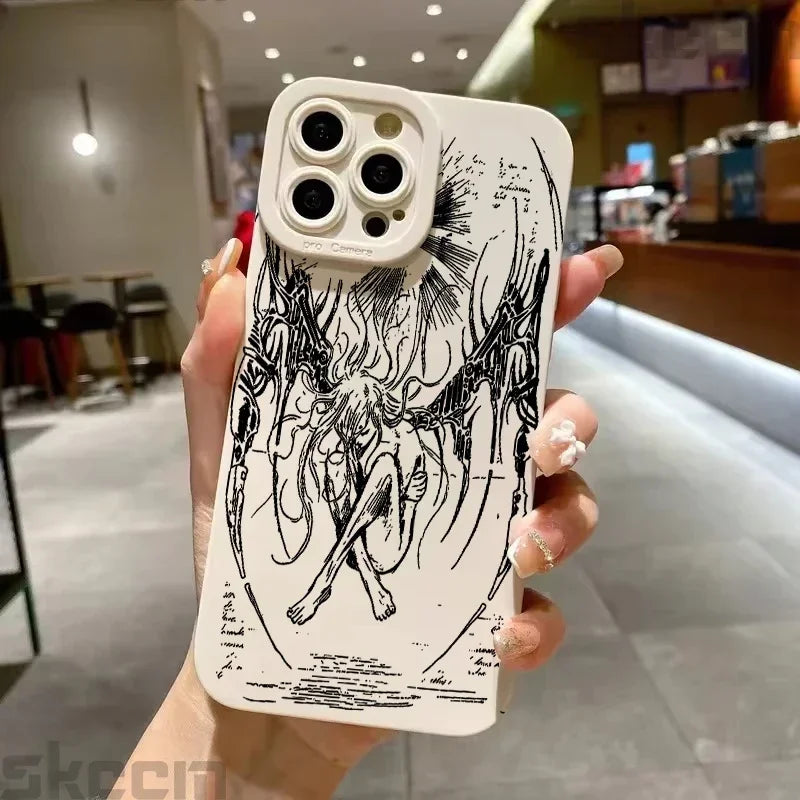 Luxury Bloodsacrifice Black Angel Death Demon Phone Case For iPhone