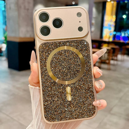 Luxury Sparkle Diamond Rhinestone Magnetic For Magsafe Case For iPhone