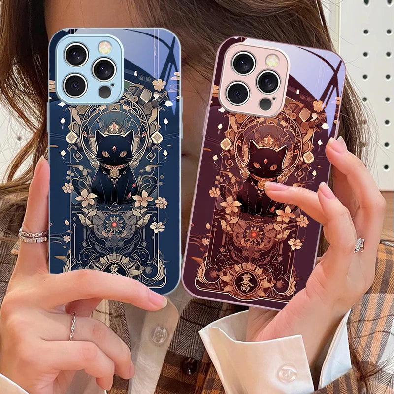 Fantasy Lucky Cat Blue For iPhone