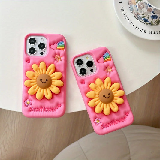 Niche Cute Three Dimensional Flower Phone Case
