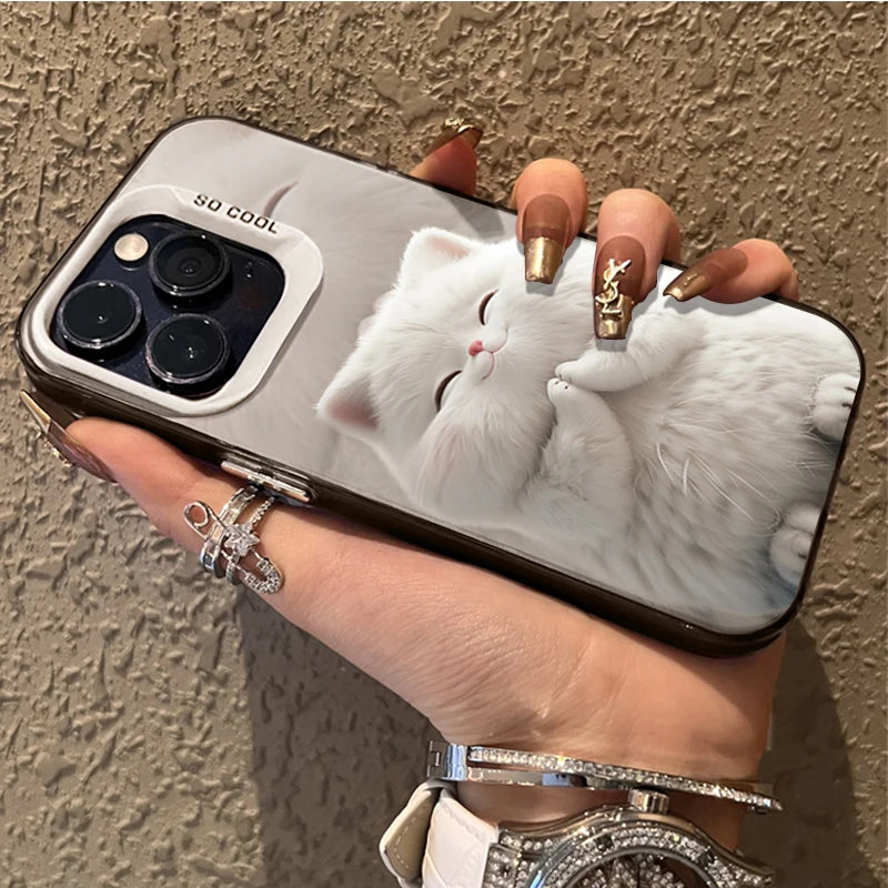 Cute Funny Fat Cat Case For iPhone