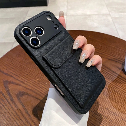 Card Slot Pocket Holder Wallet Case For iPhone
