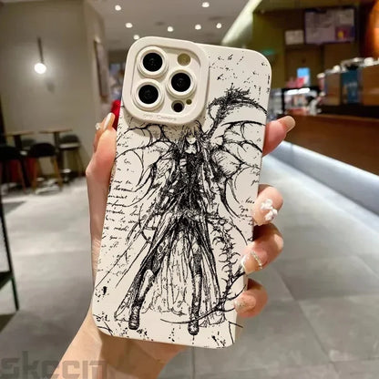 Luxury Bloodsacrifice Black Angel Death Demon Phone Case For iPhone