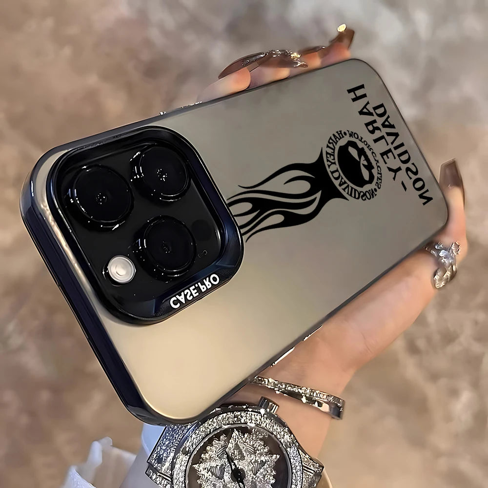 Motorcycles Phone Case Candy Matte Shockproof Harleys Davidsons Cover For iPhone