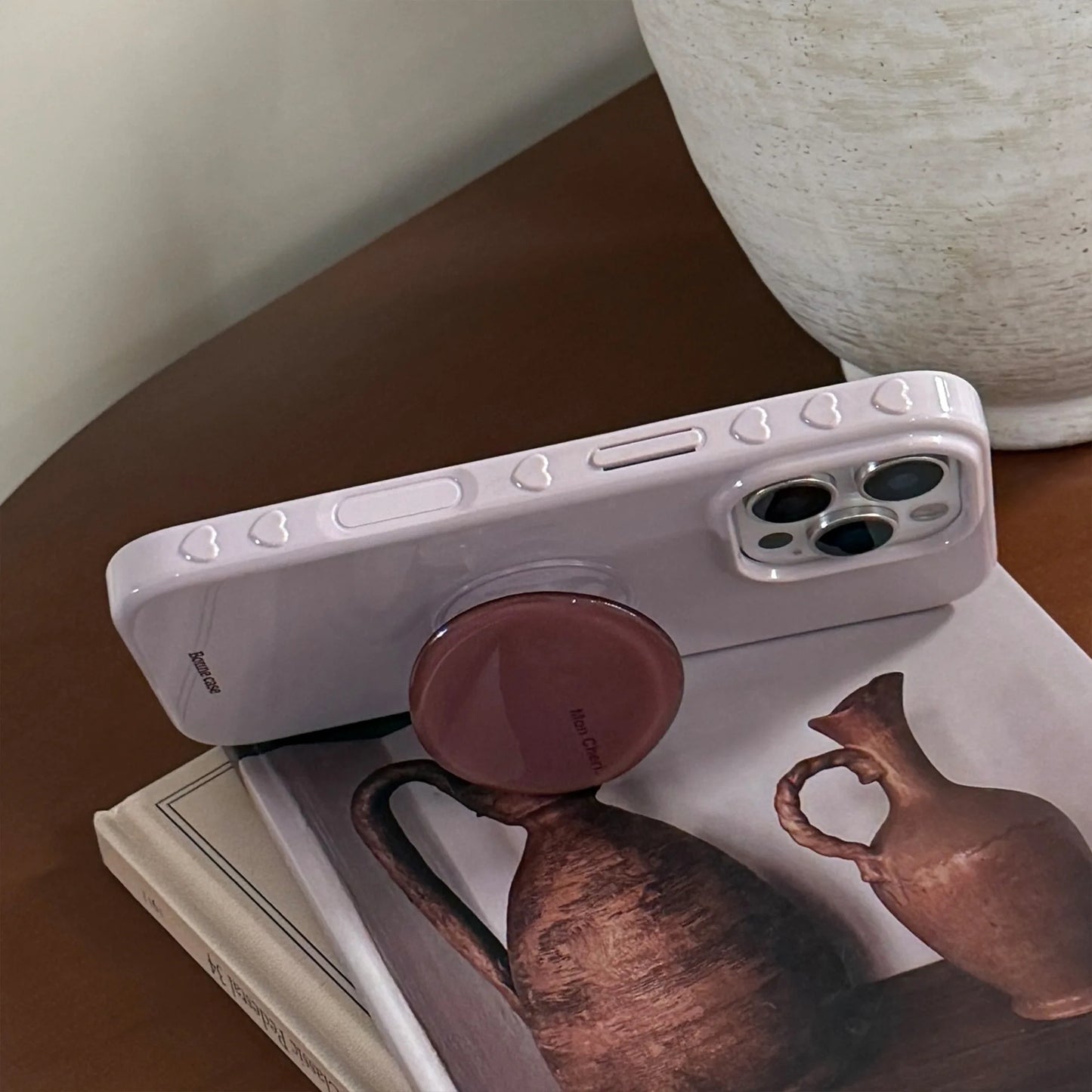 Korean Style Simple Solid Colors With Bracket Soft Phone Case For iPhone