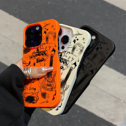 Black Guitar Phone Case