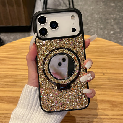 Luxury Glitter Mirror Phone Stand For iPhone