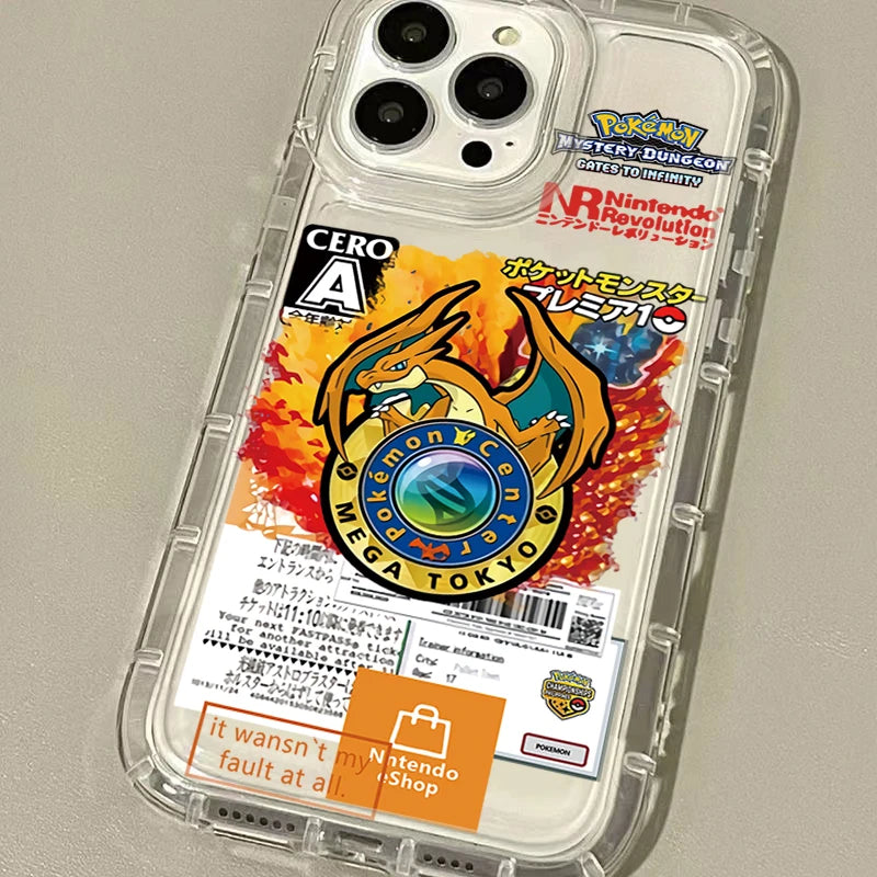 Anime Pokemon Creative Clear Silicone Phone Case For iPhone