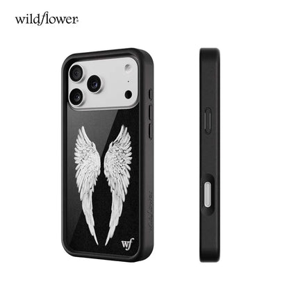 Wildflower Ins Angel Baby Black Phone Case For iPhone
