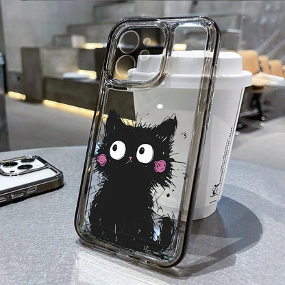 Black Cat Liquid Silicone Phone Case